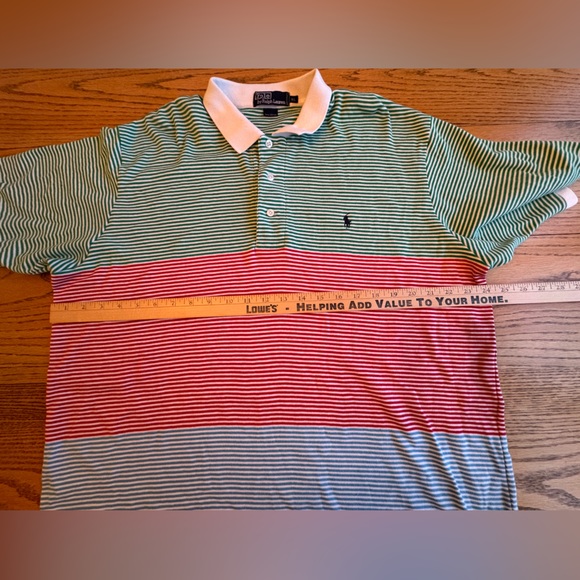 Polo Ralph Lauren Shirt Mens XL Striped Casual Cotton Heavy Knit Short Sleeve - Picture 4 of 7